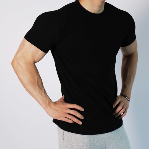 바벨라토르 남자 머슬핏 반팔 어깨넓어보이는 무지 티셔츠